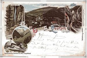 Stara razglednica Luč z okolico